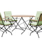 Sicily 4 Seater Teak and Wrought Iron Round 110cm Garden Dining Set MINT Outdoor