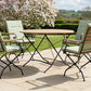 Sicily 4 Seater Teak and Wrought Iron Round 110cm Garden Dining Set MINT Outdoor