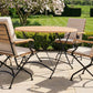 Sicily 4 Seater Teak and Wrought Iron Round 110cm Garden Dining Set MINT Outdoor