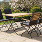 Sicily 4 Seater Teak and Wrought Iron Rectangular 120cm Garden Dining Set MINT Outdoor