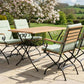 Sicily 4 Seater Teak and Wrought Iron Rectangular 120cm Garden Dining Set MINT Outdoor