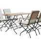 Sicily 4 Seater Teak and Wrought Iron Rectangular 120cm Garden Dining Set MINT Outdoor