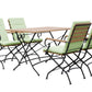 Sicily 4 Seater Teak and Wrought Iron Rectangular 120cm Garden Dining Set MINT Outdoor