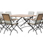 Sicily 8 Seater Teak and Wrought Iron Square 140cm Garden Dining Set MINT Outdoor