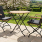 Sicily 2 Seater Teak and Wrought Iron Round 70cm Garden Dining Set MINT Outdoor