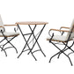 Sicily 2 Seater Teak and Wrought Iron Round 70cm Garden Dining Set MINT Outdoor