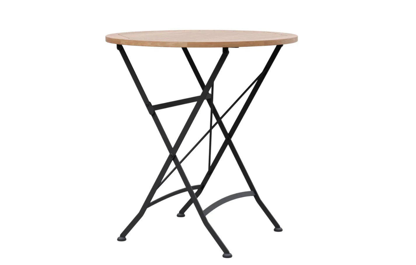 Sicily 2 Seater Teak and Wrought Iron Round 70cm Garden Dining Set MINT Outdoor