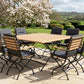 Sicily 8 Seater Teak and Wrought Iron Square 140cm Garden Dining Set MINT Outdoor