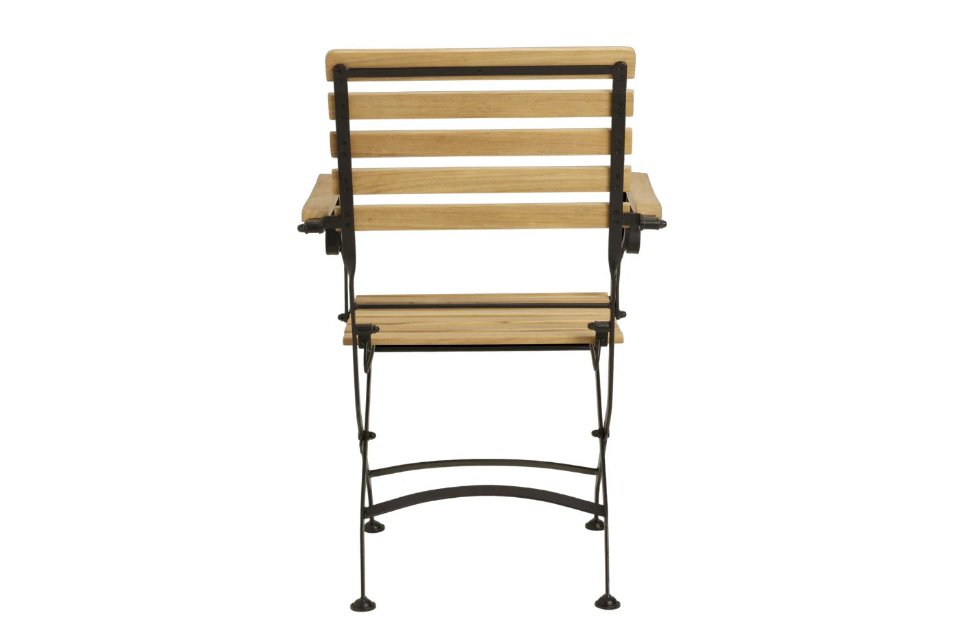 Sicily 4 Seater Teak and Wrought Iron Rectangular 120cm Garden Dining Set MINT Outdoor