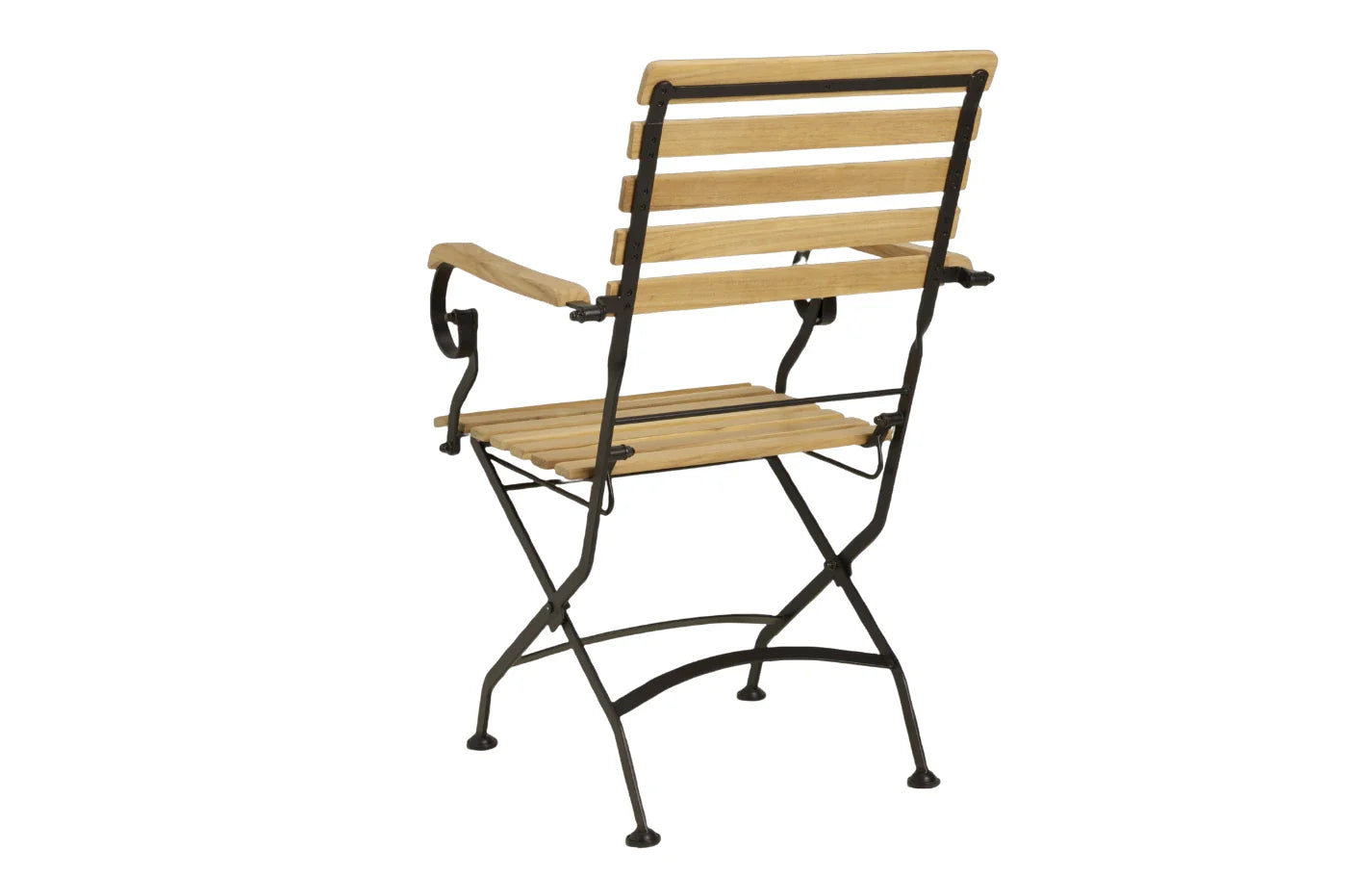 Sicily 4 Seater Teak and Wrought Iron Rectangular 120cm Garden Dining Set MINT Outdoor