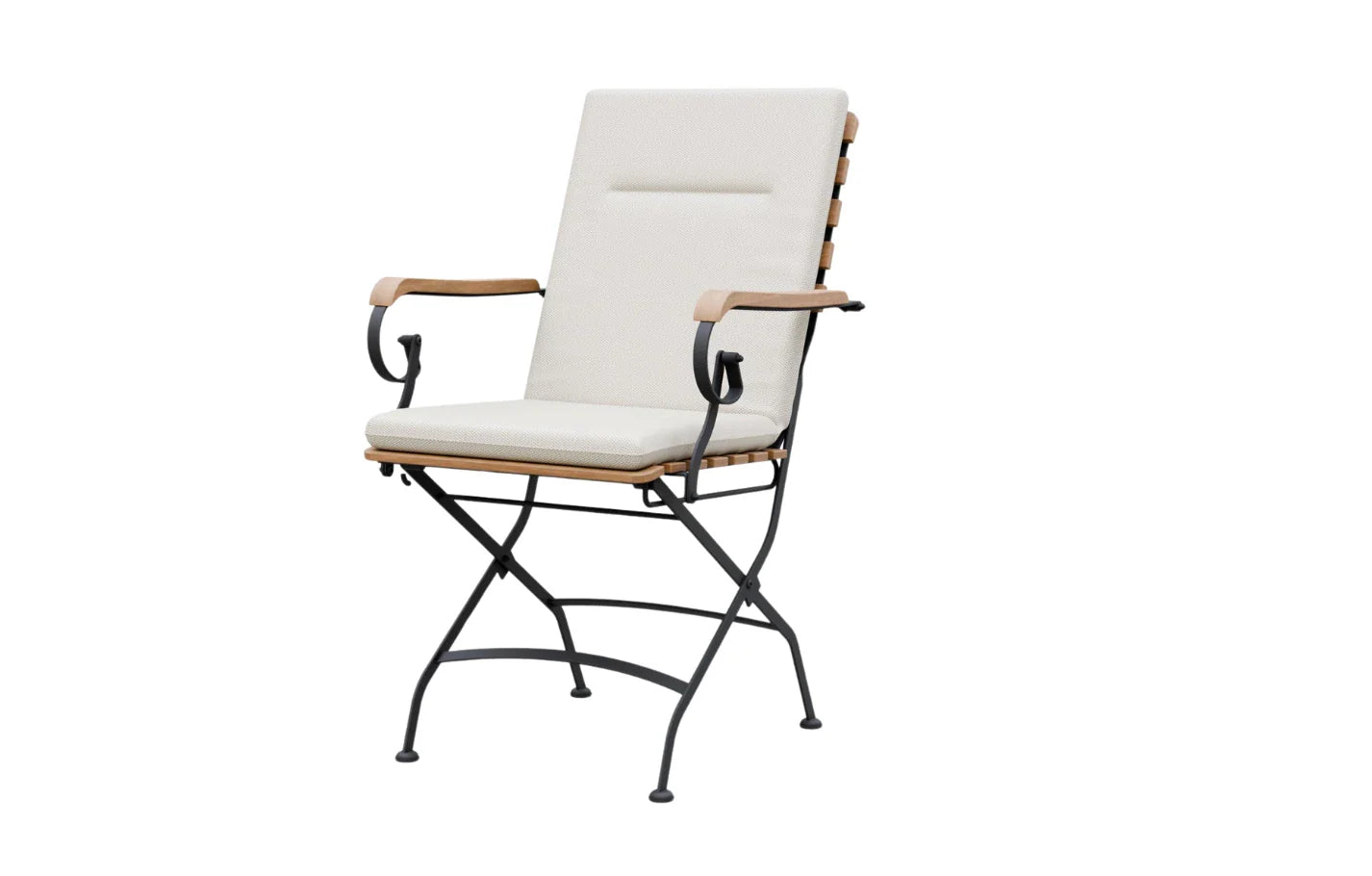 Sicily 4 Seater Teak and Wrought Iron Rectangular 120cm Garden Dining Set MINT Outdoor