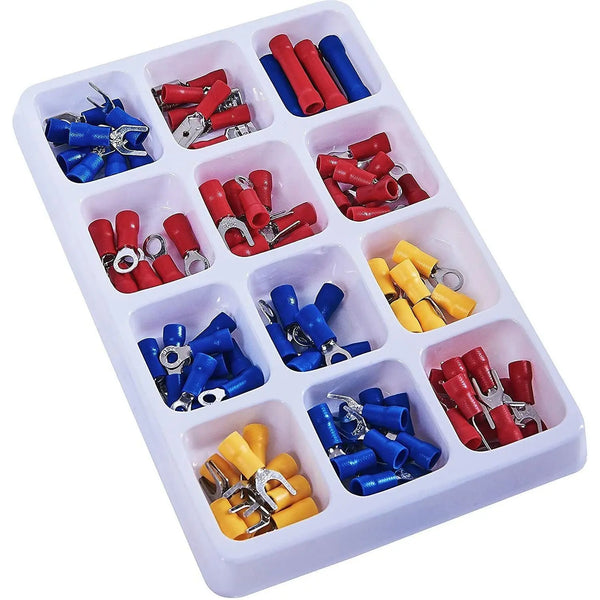 Electrical Wire Terminal Assortment Set Insulated Spade Crimp Connectors 100pk Deal For Any Occasion