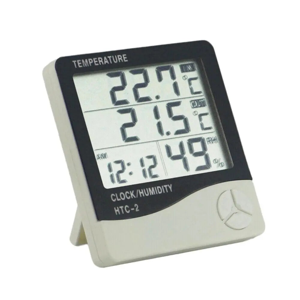 Digital LCD Thermometer Humidity Hygrometer Meter Room Indoor Temperature Clock Deal For Any Occasion