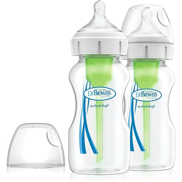 Dr Brown's Options+ Anti-Colic Baby Bottles Breast-Like Shaped Teat 270ml 2 Pack DR BROWN'S
