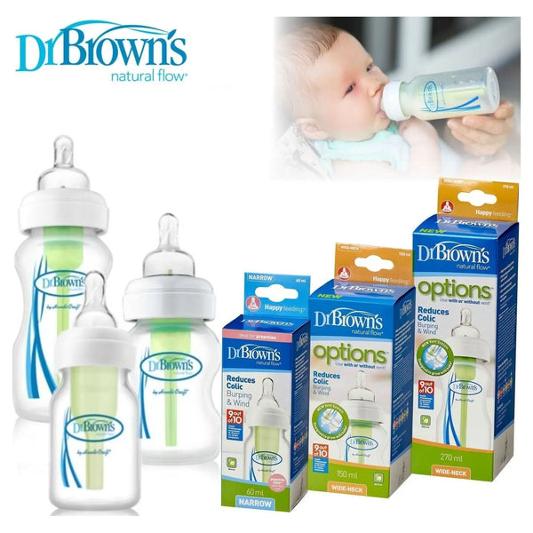 Dr Browns Options Baby Milk Glass Bottle Anti Colic Natural Flow Dr. Brown?s