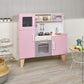 Janod Macaron Maxi Cooker Wooden Kitchen Children Fridge and Microwave Toy