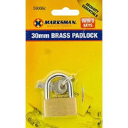 Marksman Padlock 30mm Strong Brass Security with 3 Keys Deal For Any Occasion