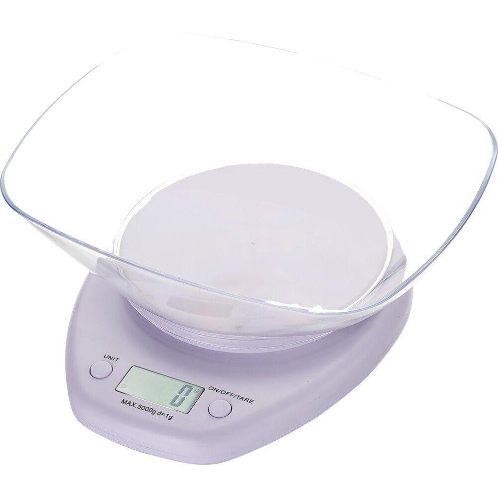 5KG Digital Kitchen Scale Cooking Weighing Weight Large Bowl