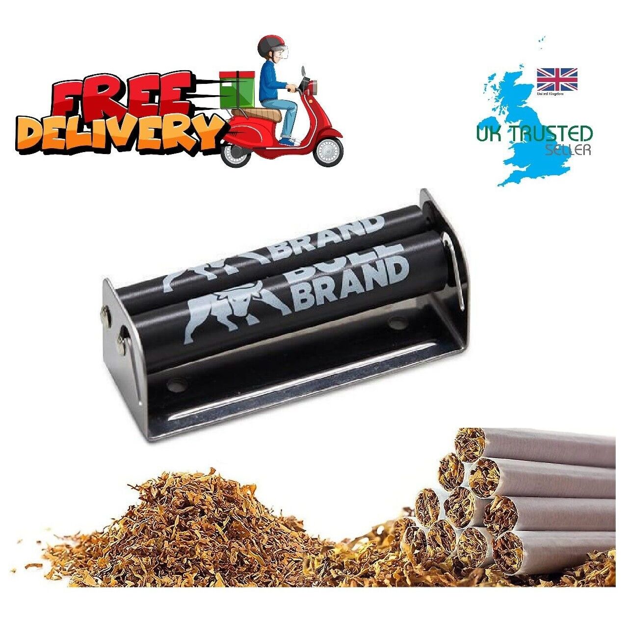 Tobacco Rolling Machine Regular Size Cigarette Premium Metal Bull Brand
