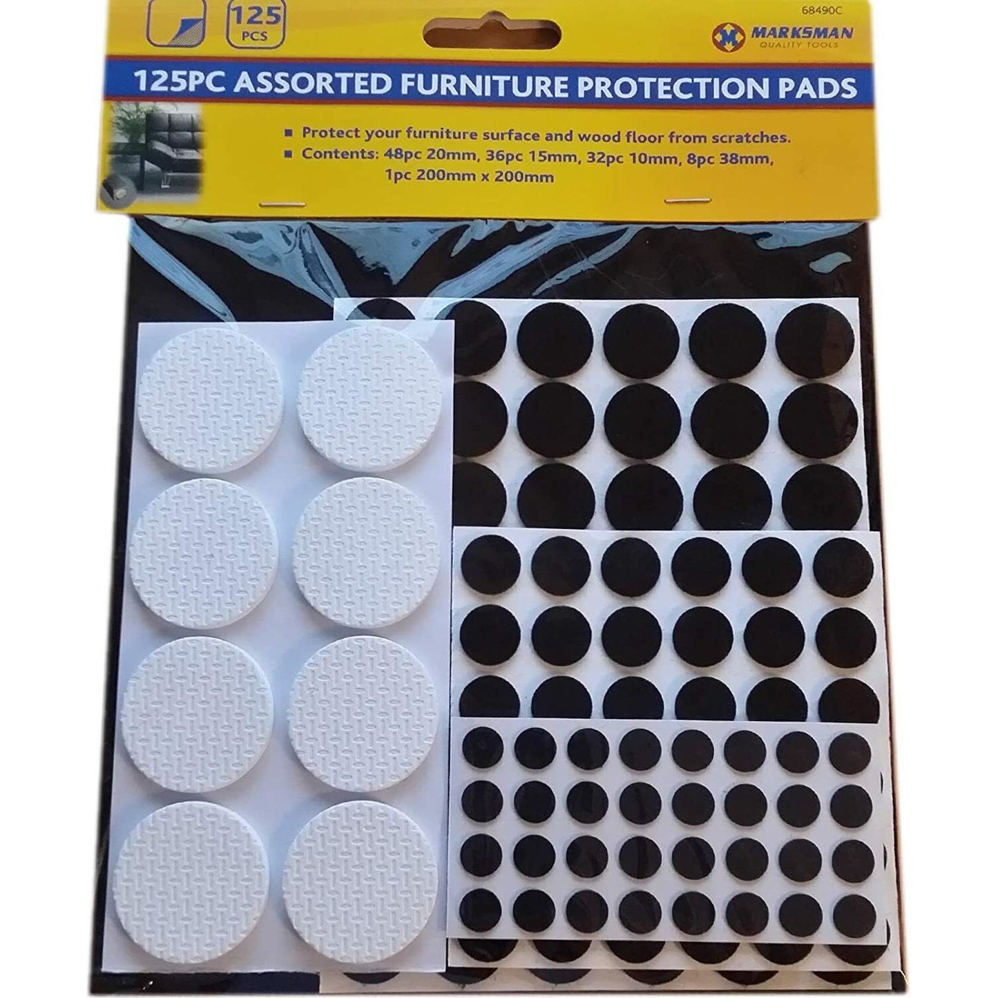 Furniture Protection Pads Grip Non Slip Chair Table Legs Sofa Woodfloor 125pc Uk