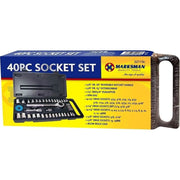 Wrench Socket Set Driver Metric Imperial Essential Box 1/4'' 3/8 Inch 40pc Deal For Any Occasion