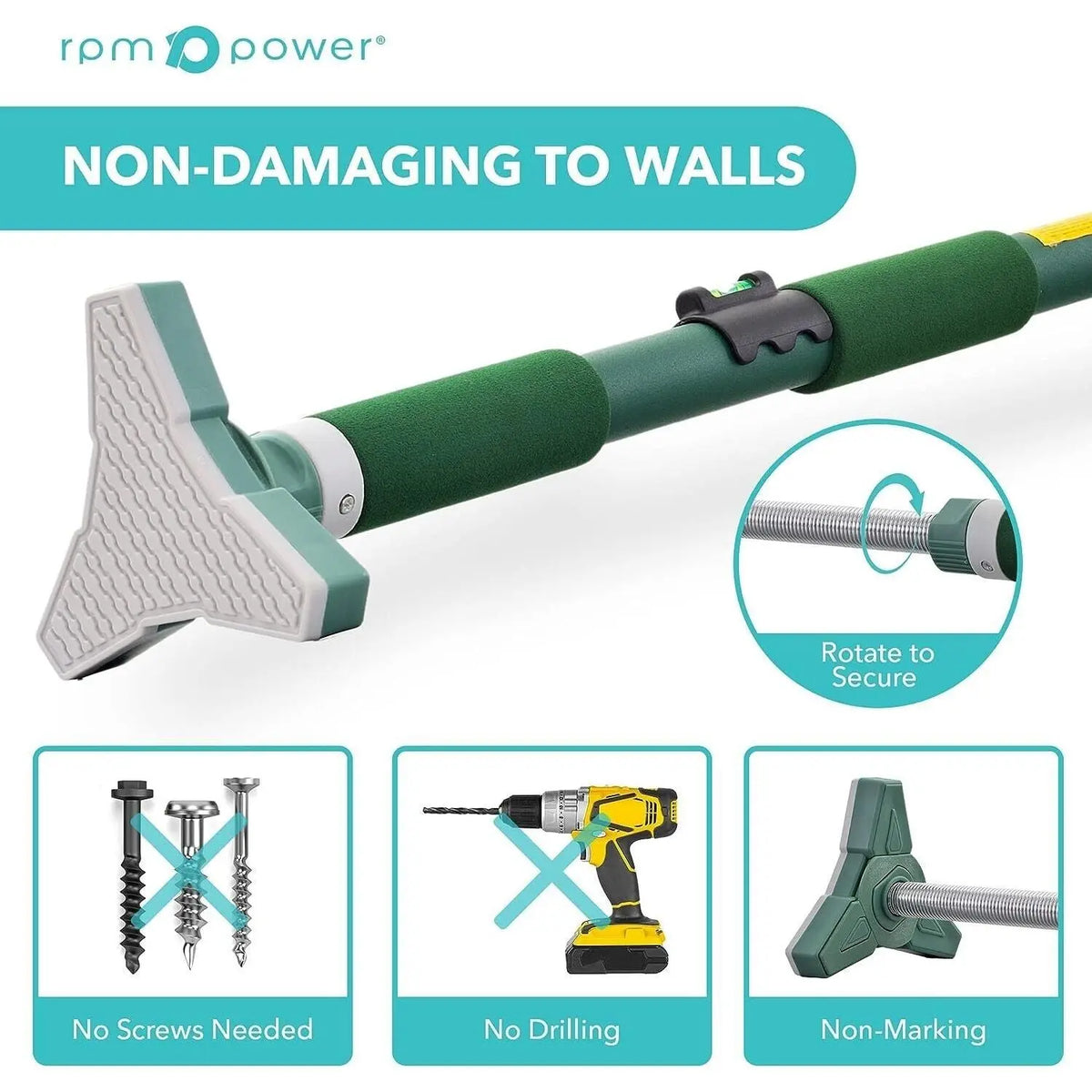 Green Adjustable Pull Up Bar Home Exerciser for Strengthening 65-90CM Unbranded