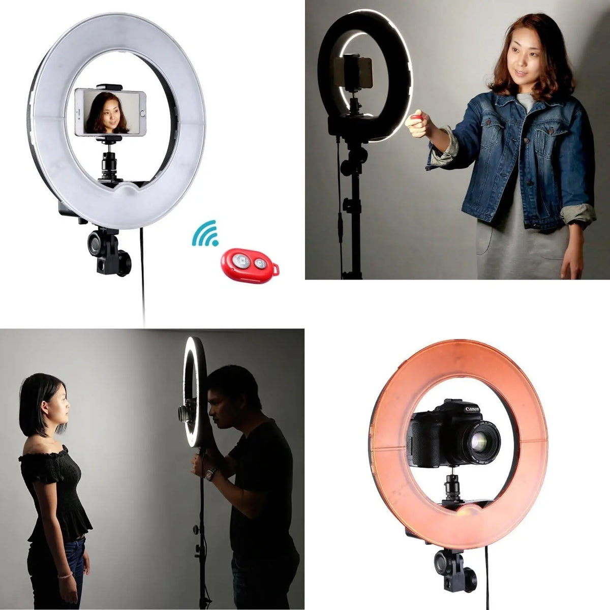 Neewer 12-inch Inner/14-inch Outer LED Ring Light and Light Stand 36W 5500K Kit Unbranded