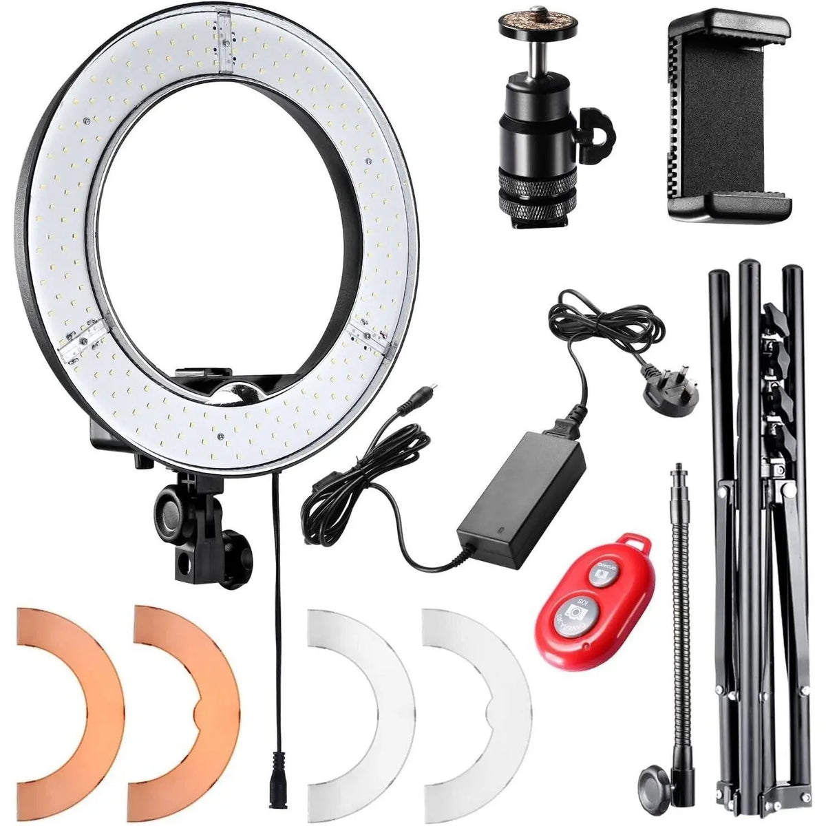 Neewer 12-inch Inner/14-inch Outer LED Ring Light and Light Stand 36W 5500K Kit Unbranded