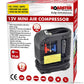 Car Air Compressor Pump Compact 260psi Tyre Inflator Bicycle Ball Bike Van 12v