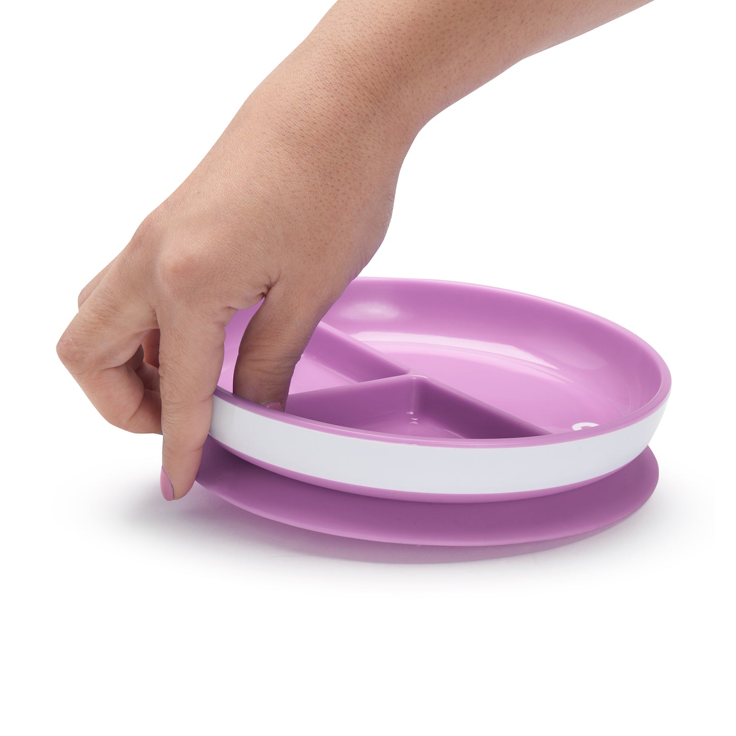 Munchkin Baby Toddler Stay Put Divided Suction Feeding Meal Plate 6m+