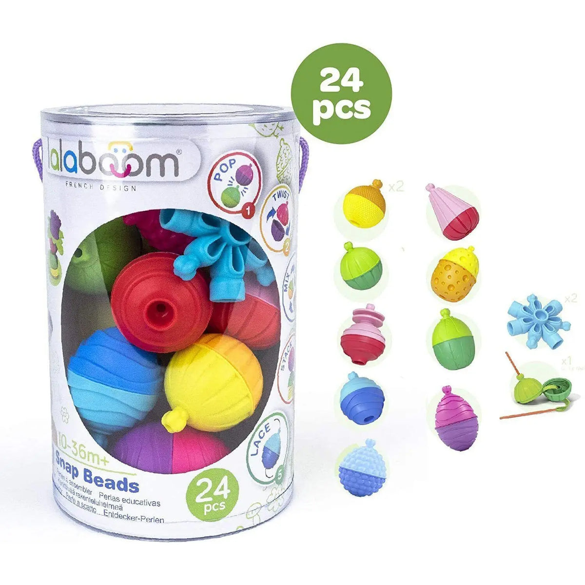 Lalaboom Preschool Educational Beads Shapes Colors Construction Game Learning Toy Deal For Any Occasion