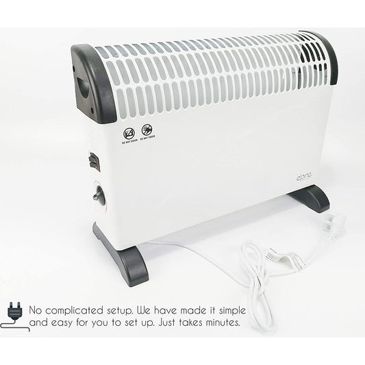 2000W Convector Radiator Heater 3 Heat Setting Build-in Thermostat Control