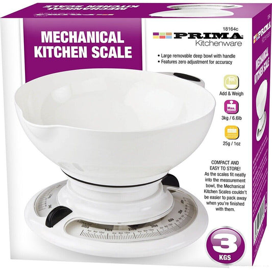 3kg Kitchen Cooking Scale Mechanical Scale Removable Bowl Weighing Weight