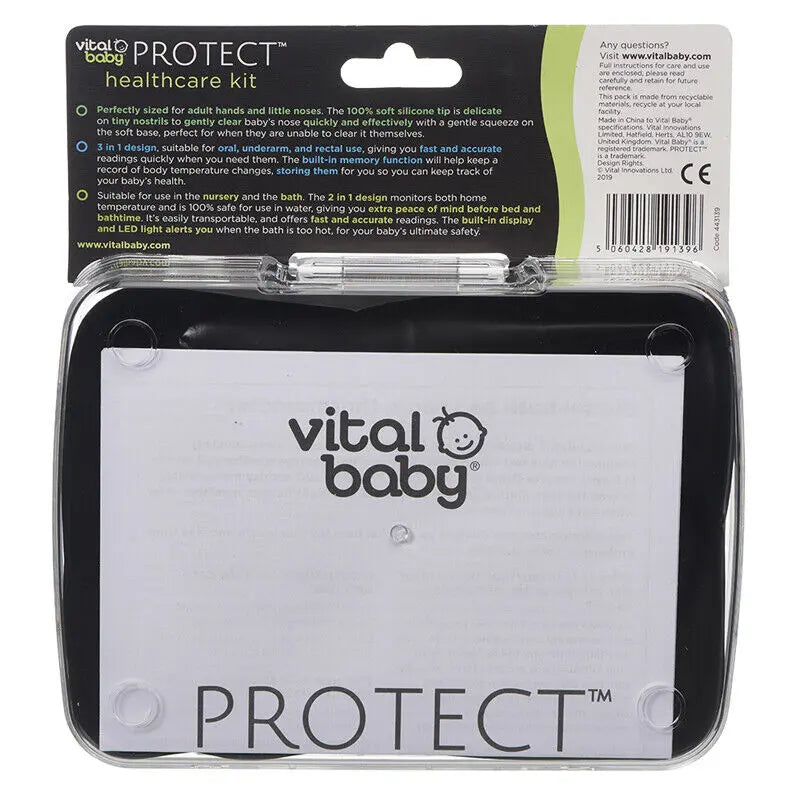 Vital Baby Healthcare Kit Room and Bath Thermometer Nasal Aspirator Deal For Any Occasion