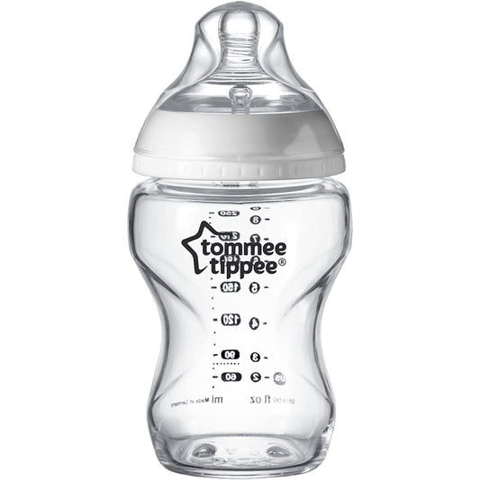 Tommee Tippee Baby Milk Feeding Bottle Glass 250ml 0m+
