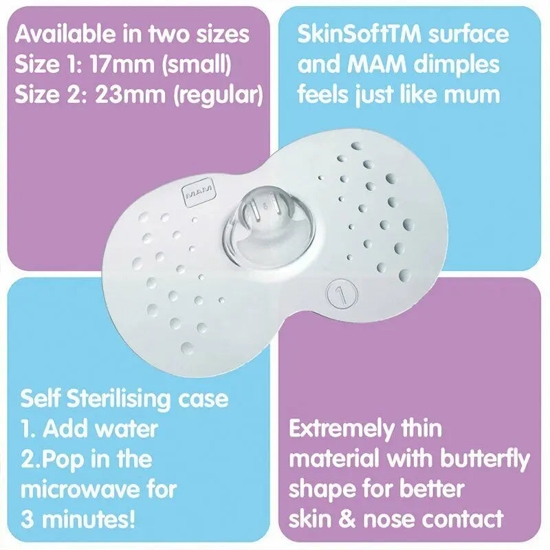 MAM Nipple Shields Silicone Breast feeding and Nipple Protector 23mm 2pk Deal For Any Occasion