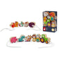 Janod Baby Toddler Wooden Beads Toys Train Animal Tractor Farm Toy Multicolor Deal For Any Occasion