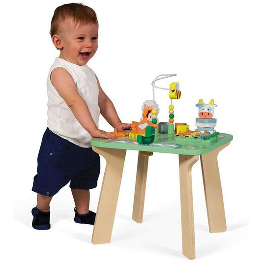 Janod Wooden Activity Table Multi Game Development and Musical Toy