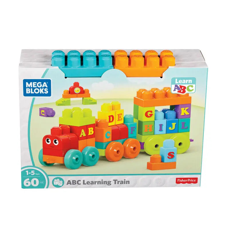 Baby Mega Bloks Toy Big Building Bag Buildable Blocks ABC Learning Train 60pc Deal For Any Occasion