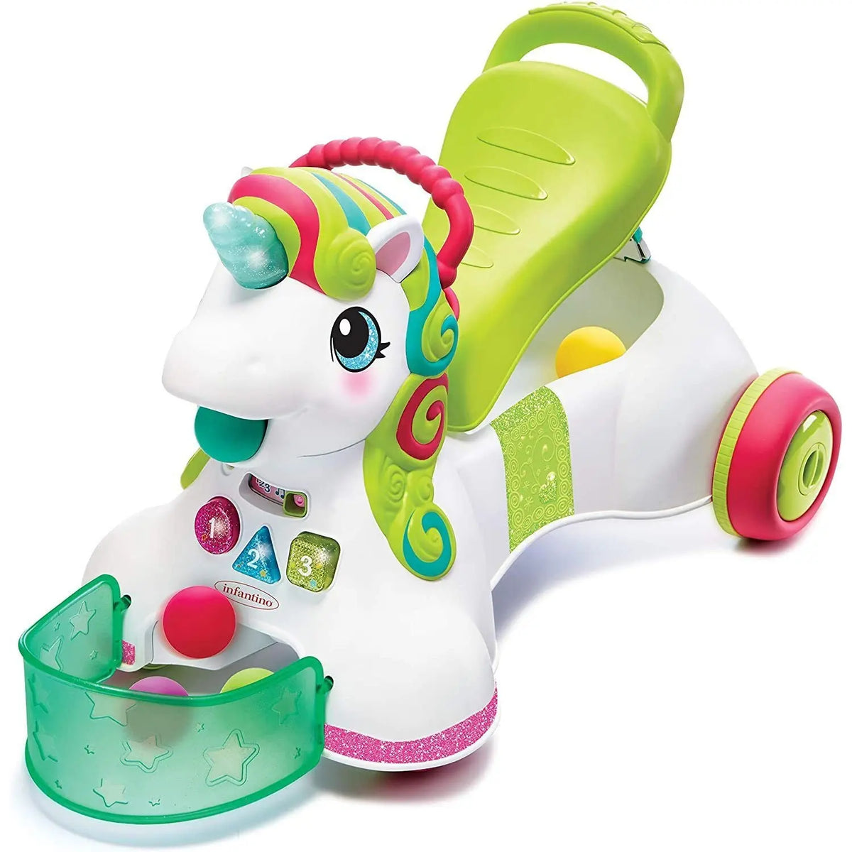 Infantino Baby Toddler Interactive Unicorn Carrier Walker Balls Sounds Light Deal For Any Occasion