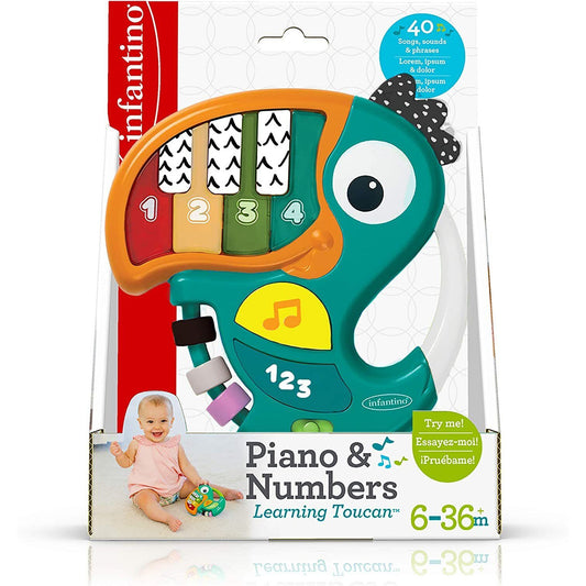 Infantino Piano & Numbers Learning Toucan Music Toy 6m+