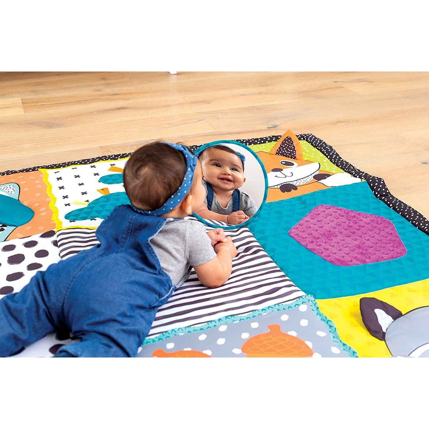 Infantino Play Fold & Go Giant Discovery Mat Tummy Time Friend Fun Toy 0m+