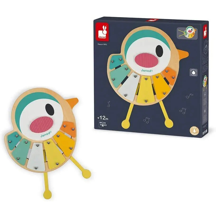 Janod Baby Pure Bird Xylo Wooden Imitation Toy Musical Early Learning Toy Xyloph Deal For Any Occasion