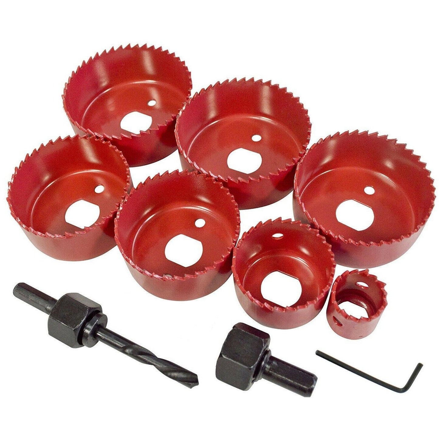 Holesaw Kit Circular Hole Saw Arbor Cutter Drill Cutting Case Kit Set 10pc