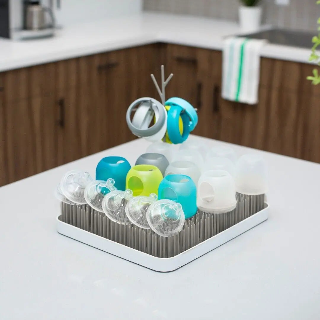 Boon Lawn Large Baby Bottle Dryer Rack Nursery Accessories BPA Free Grey Deal For Any Occasion