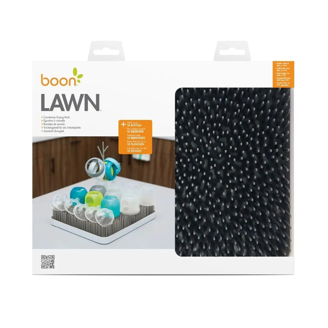 Boon Lawn Large Baby Bottle Dryer Rack Nursery Accessories BPA Free Grey Deal For Any Occasion
