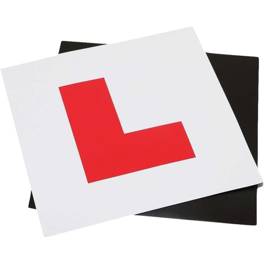 Learner Driver L Plate Full Magnetic Stickers Adhesive Learn Driving Car 2Pc