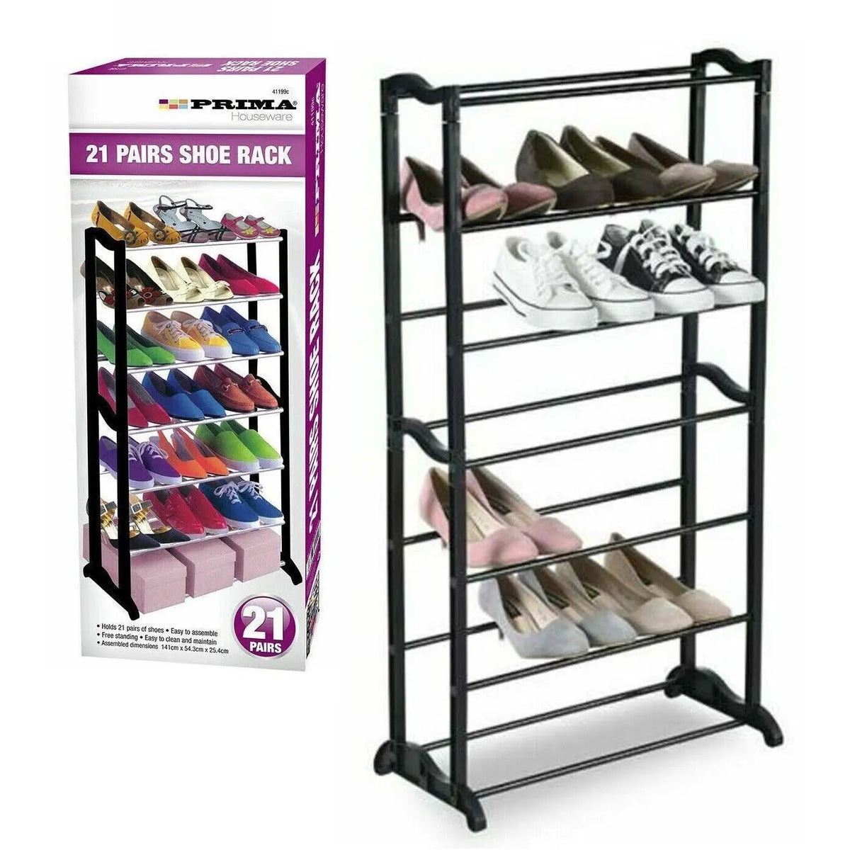 7 Tier Stackable Organiser Shoe Rack Cabinet Storage Standing Shelves 21 pairs Deal For Any Occasion