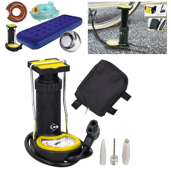 Dunlop Foot Mni Pump Car Tyres Bicycles Inflatables Motorcycles Swimming Pools Deal For Any Occasion