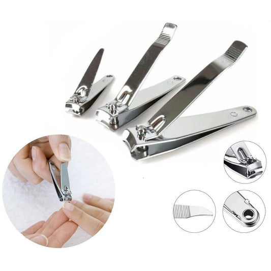 Nail Clipper Finger Set Toe Stainless Steel Thick Cutters Chiropody Trimmer 3Pc